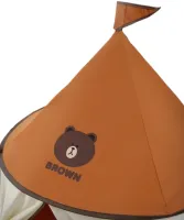 Дитячий намет у вигляді будиночка Bear Play Tent Ведмідь із прапорцем і вікном, Ігровий намет Ведмедик 110x110x130 см для дому та вулиці з сумкою для дітей
