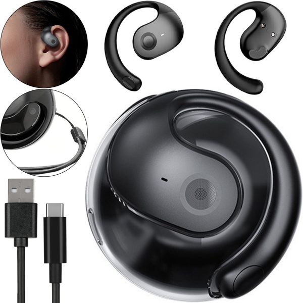 Бездротові Bluetooth навушники MDR OWS OWS T2 з мікрофоном і кріпленням на вуха в кейсі, Сенсорні навушники OWS-JM13 BT з шумопоглинанням для телефону