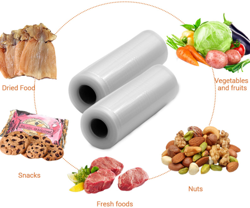 Вакуумные пакеты для вакууматора, вакуумного упаковщика 5 м х 30 см в рулоне, пленка 500см x 30см для хранения пищевых продуктов