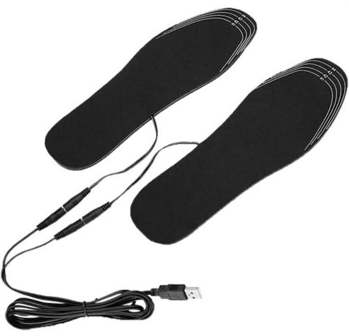 Універсальні електроустілки з підігрівом Comfort розмір 35-46 від Power Bank і USB, Підрізні термоустілки від юсб і повербанка для взуття Чорні