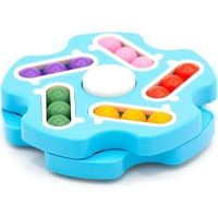 Дитячий розвиваючий спиннер Fidget Spinner Magic Cube рожевий, блакитний, обертається чарівна іграшка головоломка для дітей від 3 років, антистрес