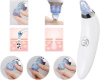 Вакуумний апарат Derma Suction прилад для чищення пір і видалення чорних крапок, пілінг для обличчя, очищувач, апарат-Очищувач шкіри 4 насадки Білий