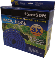Садовий шланг для поливу Xhose 15 метрів 50FT з насадкою розпилювачем X-Hose 15м посилений поливальний розтягується шланг Magic Hose