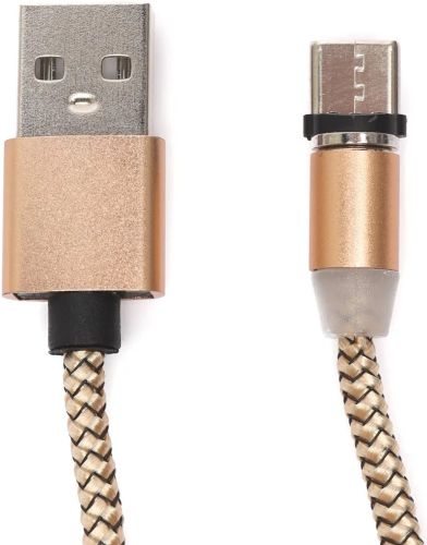 Магнітна зарядка для телефону Hoco X - cable Magnetic 3 в 1 круглий USB кабель micro lightning type-c 1 м шнур з LED підсвічуванням M3 для Android IOS