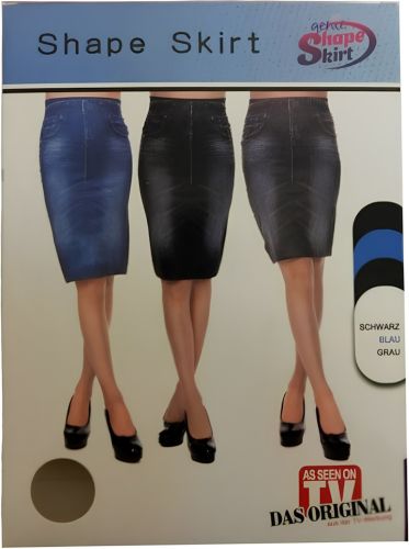 Стягуюча джинсова спідниця Shape Skirt TV-352 для корекції талії з високою посадкою Trim N Slim жіноча спідниця коригуюча фігуру Шейп Скеч