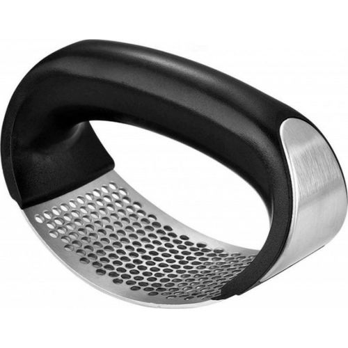 Пресс измельчитель Arc-Shaped Garlic Press для чеснока, ручная чесночница, чеснокодавка, нажимная чеснокодавилка из нержавеющей стали Черная