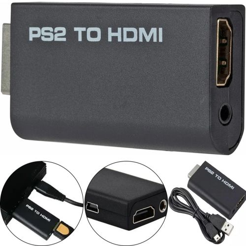 Компонентный переходник конвертер PS2 PS3 to HDMI G300 для игровой приставки Sony Playstation, видео и аудио адаптер для игровых приставок Черный
