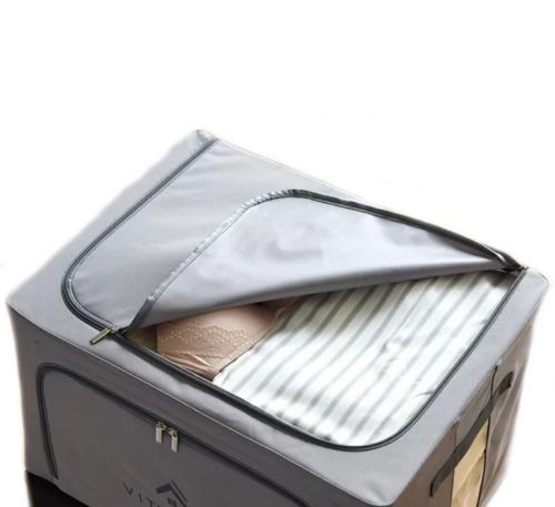 Складаний органайзер чохол Non-Woven Box AND242 для зберігання одягу та постільної білизни 50x40x31 см Великий кофр коробка бокс для речей з ручками