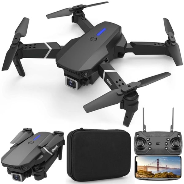 Складаний радіокерований квадрокоптер Foldable S-89 Pro Black FPV з 4K HD камерою, Чорний літаючий коптер на пульті управління s89