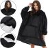Толстовка-плед с капюшоном Huggle Hoodie Ultra Plush Blanket 2 в 1 унисекс оверсайз толстовка худи плюшевый плед с рукавами на флисе 74Х110 см Черный