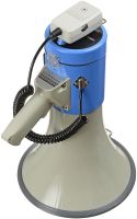 Ручной громкоговоритель ER-66U 25W с дальностью 500м аккумуляторный мегафон рупор с выносным микрофоном, записью голоса и встроенной сиреной ER66U