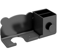 Настінний тримач полку Storage Shelf QJ-996 для фена і штекера з відсіком для зберігання ванного приладдя, Органайзер у ванну на липучці