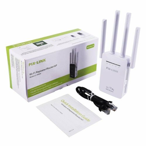 Репітер Wi-Fi сигналу PIX-LINK LV-WR09 з 4-ма вбудованими антенами Підсилювач, ретранслятор, Роутер до 300 мб/з, міні WiFi маршрутизатор Repeater / AP