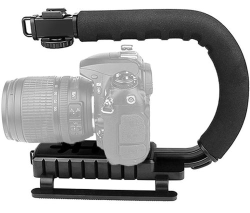 Стабілізатор ручка Gimbal AY-49U з кріпленням для фотоапарата і телефона з Bluetooth мікрофоном і LED лампою для селфі та відео з пультом ДУ