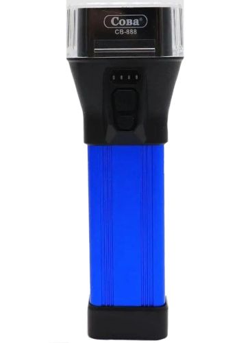 Ручной аккумуляторный фонарик COBA CB-888 5W с боковым светом 26 LED, Карманный светодиодный фонарь СОВА YYC-C69 до 150 метров 5 режимов USB Синий