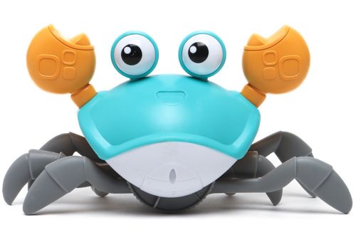 Дитяча інтерактивна іграшка Краб Cartoon Crab HX155C бігаючий робот, краб-утікач з детектором перешкод, звуковими і світловими ефектами на батарейках