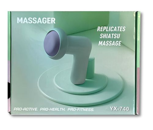 Антицелюлітний масажер Deep Massager YX-740 24W ручний акумуляторний вібромасажер, лімфодренажний пістолет для всього тіла 4 насадки від USB