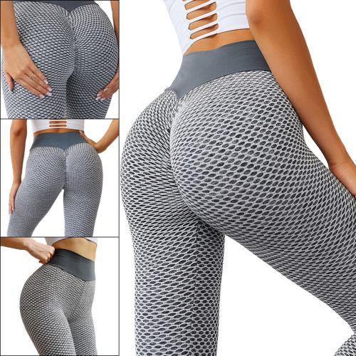 Жіночі спортивні легінси Staples Scrunch Bum білі із завищеною високою талією і ефектом пуш-ап стягуючі безшовні лосини для фітнесу push up