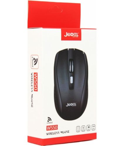 Бездротова оптична мишка Jedel W550 Black 1000 dpi ігрова для комп'ютера і ноутбука 2.4 GHZ на батарейці, геймерська USB миша 98127 Чорна
