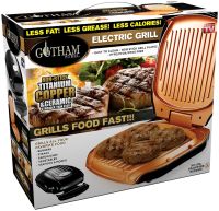 Електричний гриль Gotham Steel Electric Grill контактний притискної електрогриль для м'яса і овочів RAF R522 бутербродниця з антипригарним покриттям