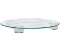 Електронні підлогові ваги Domotec MS-2003A до 180 кг, круглі скляні ваги з Led дисплеєм домашні для зважування крок 0.1 кг MS2003A прозорі