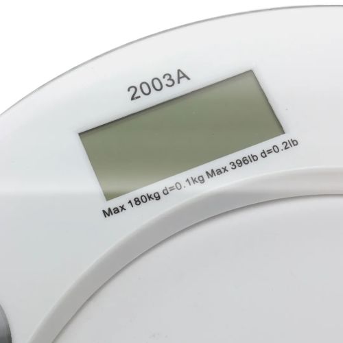 Електронні підлогові ваги Domotec MS-2003A до 180 кг, круглі скляні ваги з Led дисплеєм домашні для зважування крок 0.1 кг MS2003A прозорі