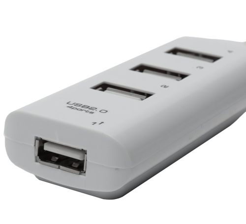 USB хаб Hi-Speed XD4 White на 4 порти, Універсальний розгалужувач з 4 виходами концентратор перехідник HUB 480 Мбіт для комп'ютера від USB Білий