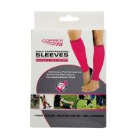 Підтримуючі компресійні гетри Copper Fit Calf Compression Sleeves, облягаючі гольфи з фіксацією литок, Бандаж для підтримки гомілки рожеві