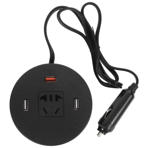 Автомобильный тройник инвертор Travel Car Power Liyuan DC-AC 12-220V 75W от прикуривателя, Универсальный USB адаптер сплиттер 12/24V в авто