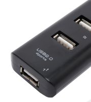 USB хаб Hi-Speed XD4 Black на 4 порти, Універсальний розгалужувач з 4 виходами концентратор перехідник HUB 480 Мбіт для комп'ютера від USB Чорний