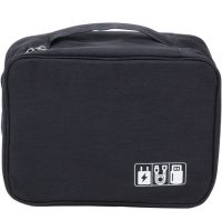 Дорожня сумка органайзер Travel Digital Bag для зберігання кабелів, зарядок повербанка, багатофункціональний бокс для цифрових аксесуарів Чорний