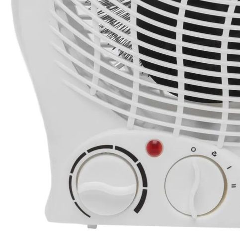 Електричний тепловентилятор Domotec MS-5902 2000W дуйка 3 режими з ручкою, підлоговий обігрівач Домотек MS5902 2000 Вт на 22 кв. м. Білий