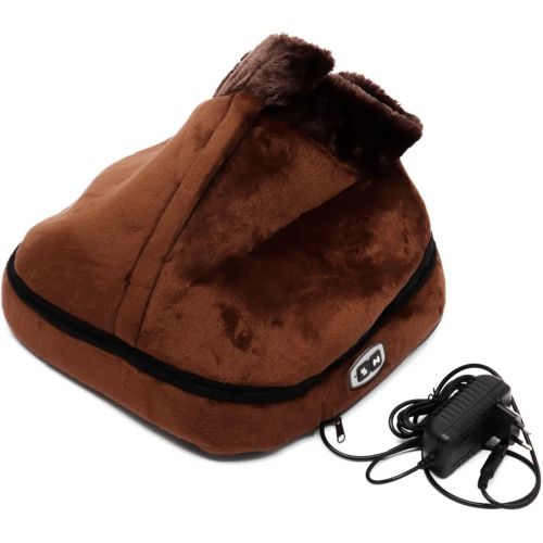 Вібромасажер-грілка для ніг Supretto Warm Massager 2 в 1 електрична грілка з підігрівом, вібро масажер для ступень, електрогрілка із застібкою