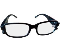 Збільшувальні світлодіодні окуляри для читання Multi Strength Reading Glasses з подвійним підсвічуванням, універсальні окуляри з ліхтариком чорні