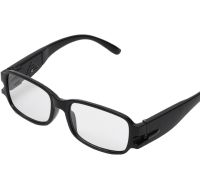 Збільшувальні світлодіодні окуляри для читання Multi Strength Reading Glasses з подвійним підсвічуванням, універсальні окуляри з ліхтариком чорні