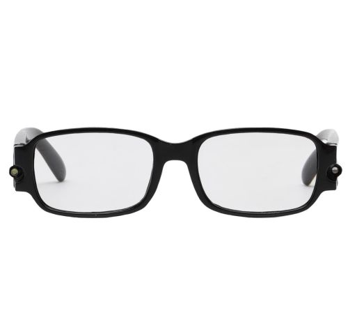 Збільшувальні світлодіодні окуляри для читання Multi Strength Reading Glasses з подвійним підсвічуванням, універсальні окуляри з ліхтариком чорні