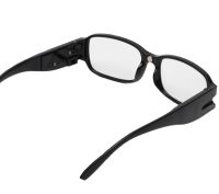 Збільшувальні світлодіодні окуляри для читання Multi Strength Reading Glasses з подвійним підсвічуванням, універсальні окуляри з ліхтариком чорні