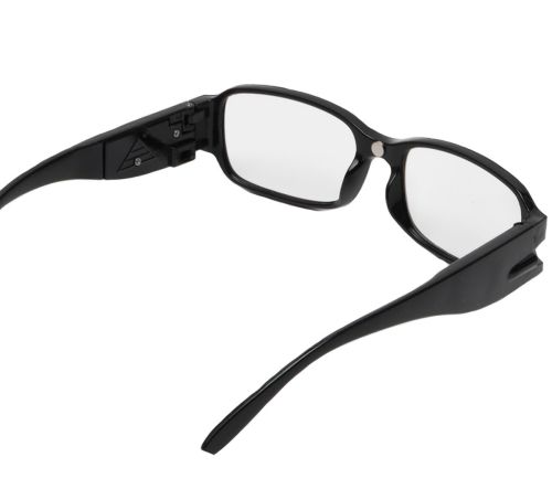 Збільшувальні світлодіодні окуляри для читання Multi Strength Reading Glasses з подвійним підсвічуванням, універсальні окуляри з ліхтариком чорні