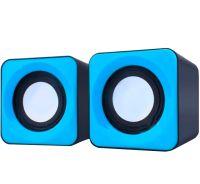 Музичні комп'ютерні колонки Speaker Mini Ft - 202 2.1 для ПК, акустична система з сабвуфером і сателітами 9W від USB Mini-jack 3.5 мм сині
