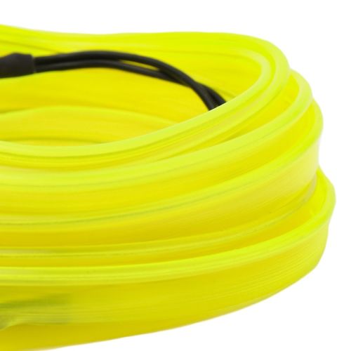 Світлодіодна силіконова стрічка LED NEON 0729 Yellow 5 м з блоком живлення, універсальна неонова гнучка підсвітка 12v-220v 5m в силіконі Жовта