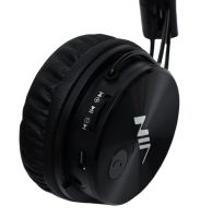 Бездротові накладні Bluetooth навушники NIA X3 з МР3 плеєром і FM Black, повнорозмірні блютуз стерео навушники з мікрофоном і радіо чорні