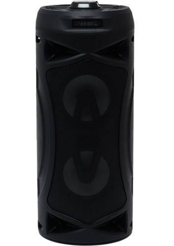 Беспроводная Bluetooth колонка динамик SoonBox S4403 с LED подсветкой 10W и микрофоном, Аккумуляторная блютуз акустика караоке USB SD FM AUX Черная