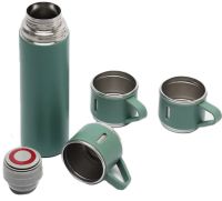 Подарунковий набір термос Vacuum Flask Tea Set з вакуумною ізоляцією 500 мл з 3 кружками Бокс з термокружкой і чашками з нержавіючої сталі
