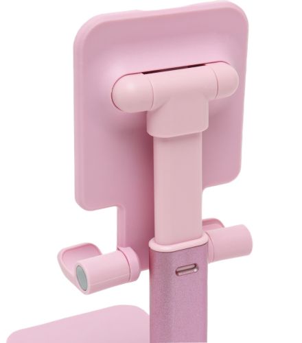 Настільна підставка тримач з дзеркалом Folding desktop phone stand PD-C06 для телефону планшета, складаний трансформер для смартфона AND196 Рожевий
