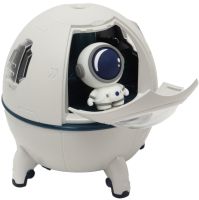 Акумуляторний зволожувач повітря нічник Space Capsule Humidifier MJ046 Ракета з астронавтом 1200 mAh з LED підсвічуванням Аромадифузор AND-9-20 Білий