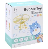 Літаючий генератор мильних бульбашок на запуску Bubble Toy з літаючим пропелером, дитяча іграшка вертушка пускає мильні бульбашки 80мл для дітей