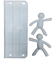 Настінна самоклейна полиця органайзер Чоловічки Storage Shelf AND XL-941 для ванної кімнати, Пряма підвісна поличка для приладдя Біла, Пряма підвісна поличка для приладдя