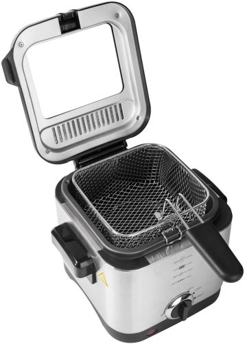 Фритюрниця Crownberg CB-5542 на 1.5 л 1200 W кухонний пристрій зі знімною чашею для приготування і смаження картоплі фрі, нагетсів