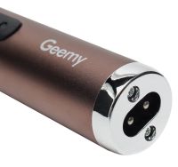 Беспроводной триммер 2 в 1 Gemei GM-3112 3W для стрижки волос в носу и ушах, аккумуляторная окантовочная машинка для бритья с насадками Коричневый