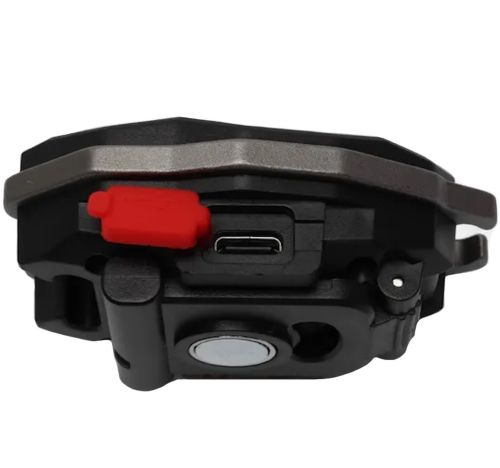 Нагрудный аккумуляторны LED фонарик брелок Police Lamp W5144 с прикуривателем и свистком, Походный фонарь с зажигалкой и брелком 7 режимов от USB